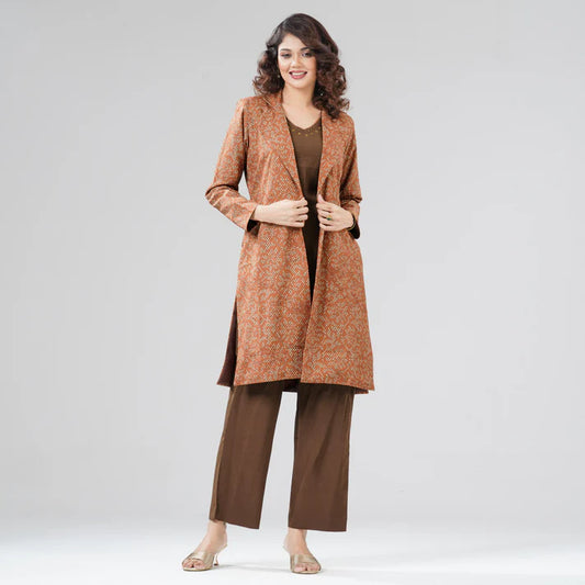 Womens Brown Three Piece